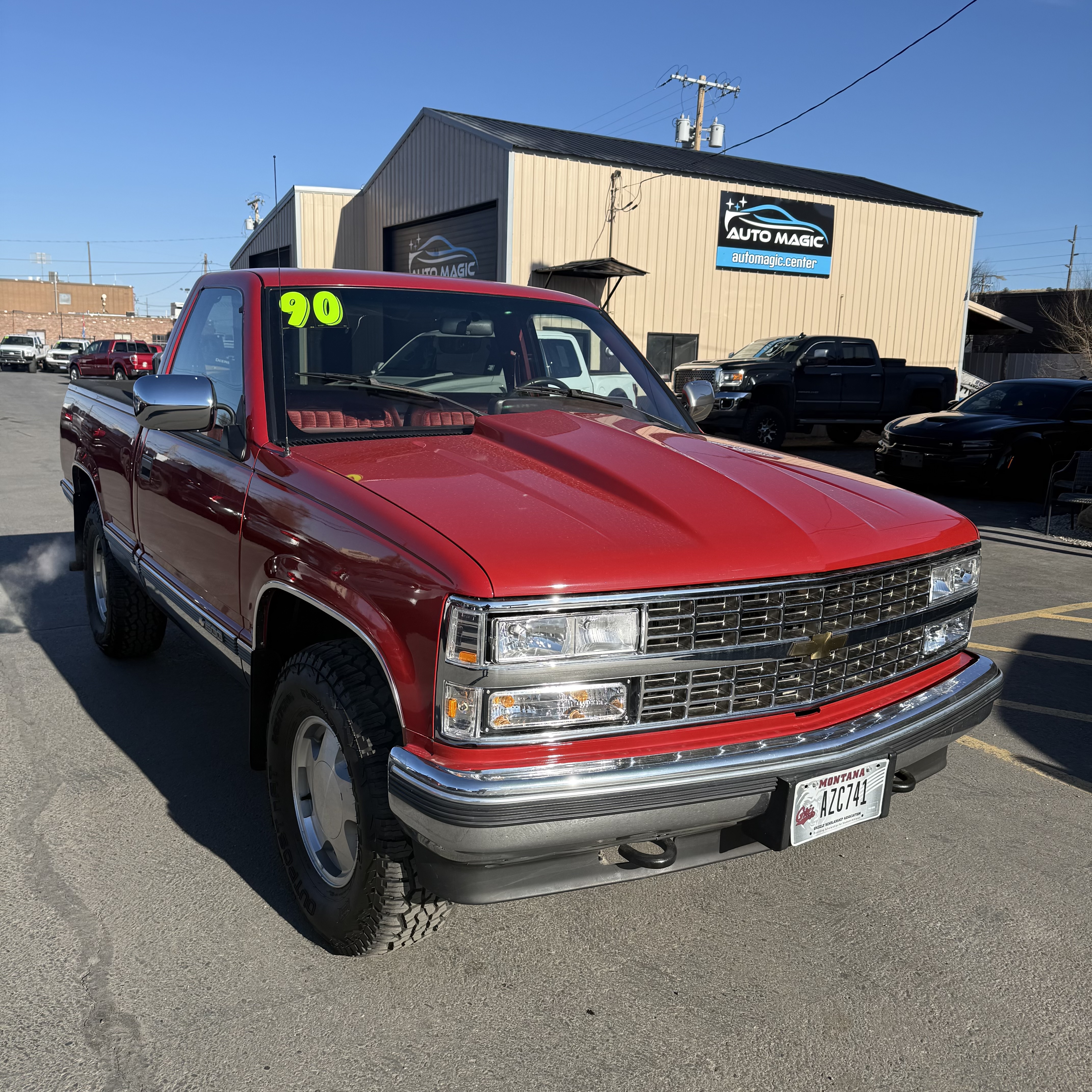 Red 1990 Chevrolet C/K 1500 Pickup Truck Automatic