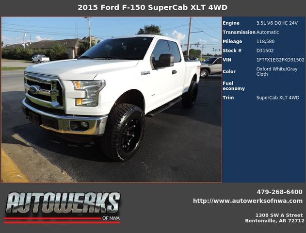 Autowerks Of Nwa Used 2015 Oxford White Ford F 150 For